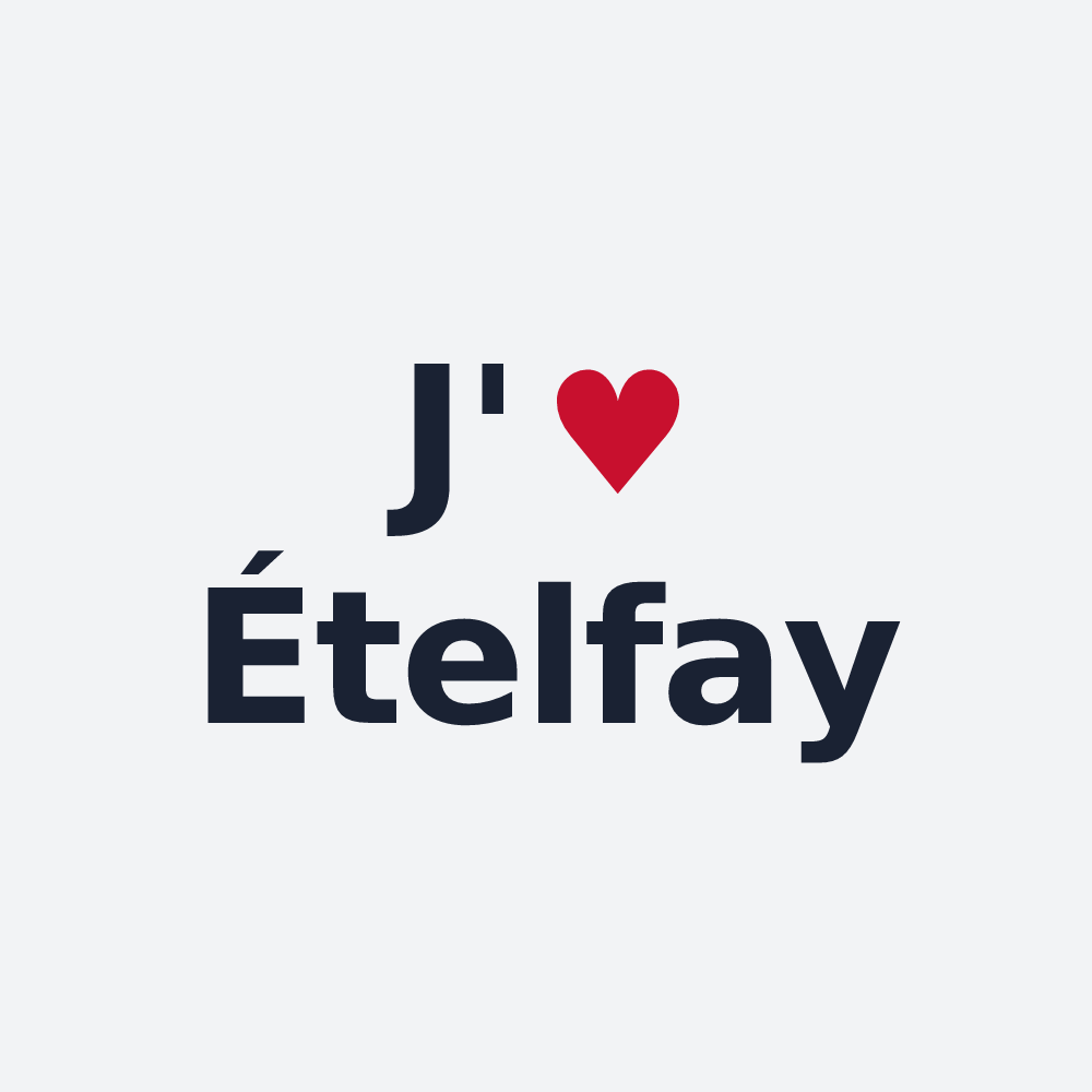 Poster personnalisé Ételfay — design « J'aime Ételfay » imprimé sur le poster