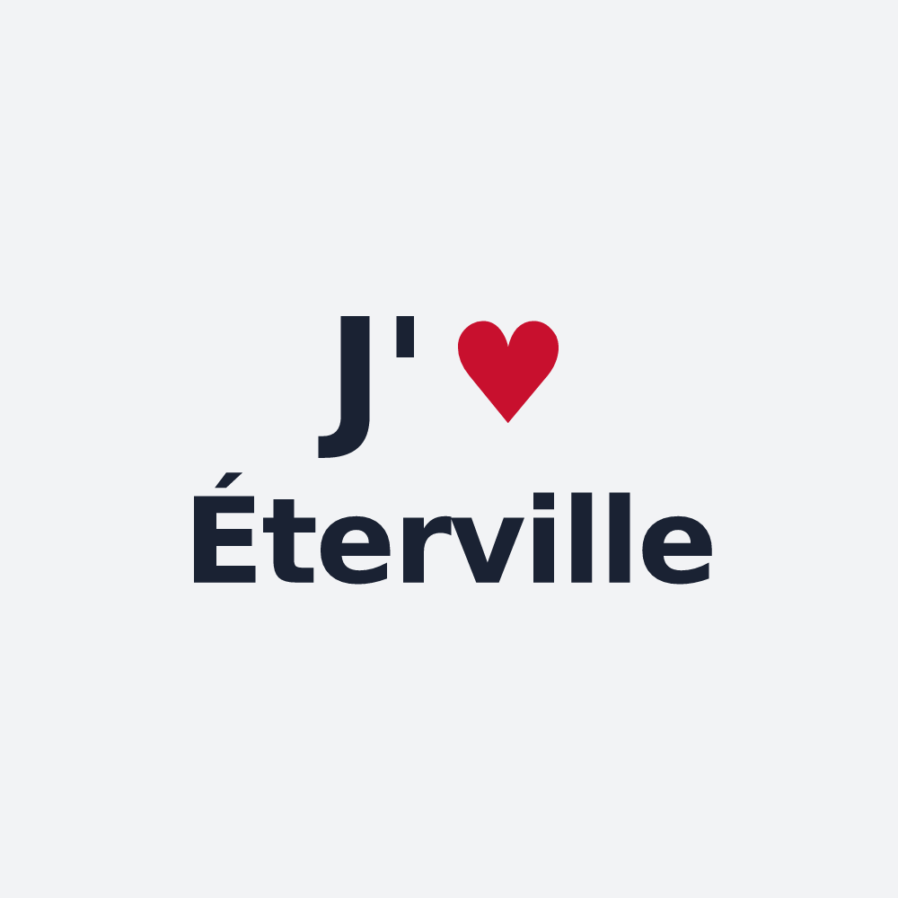 Poster personnalisé Éterville — design J'aime Éterville