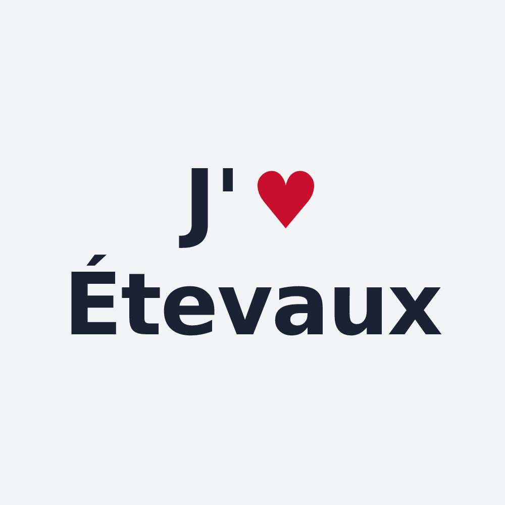 Poster personnalisé Étevaux — design J'aime Étevaux