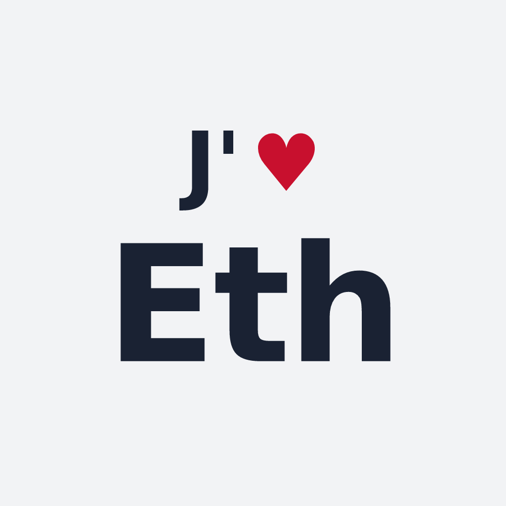 Poster personnalisé Eth — design J'aime Eth
