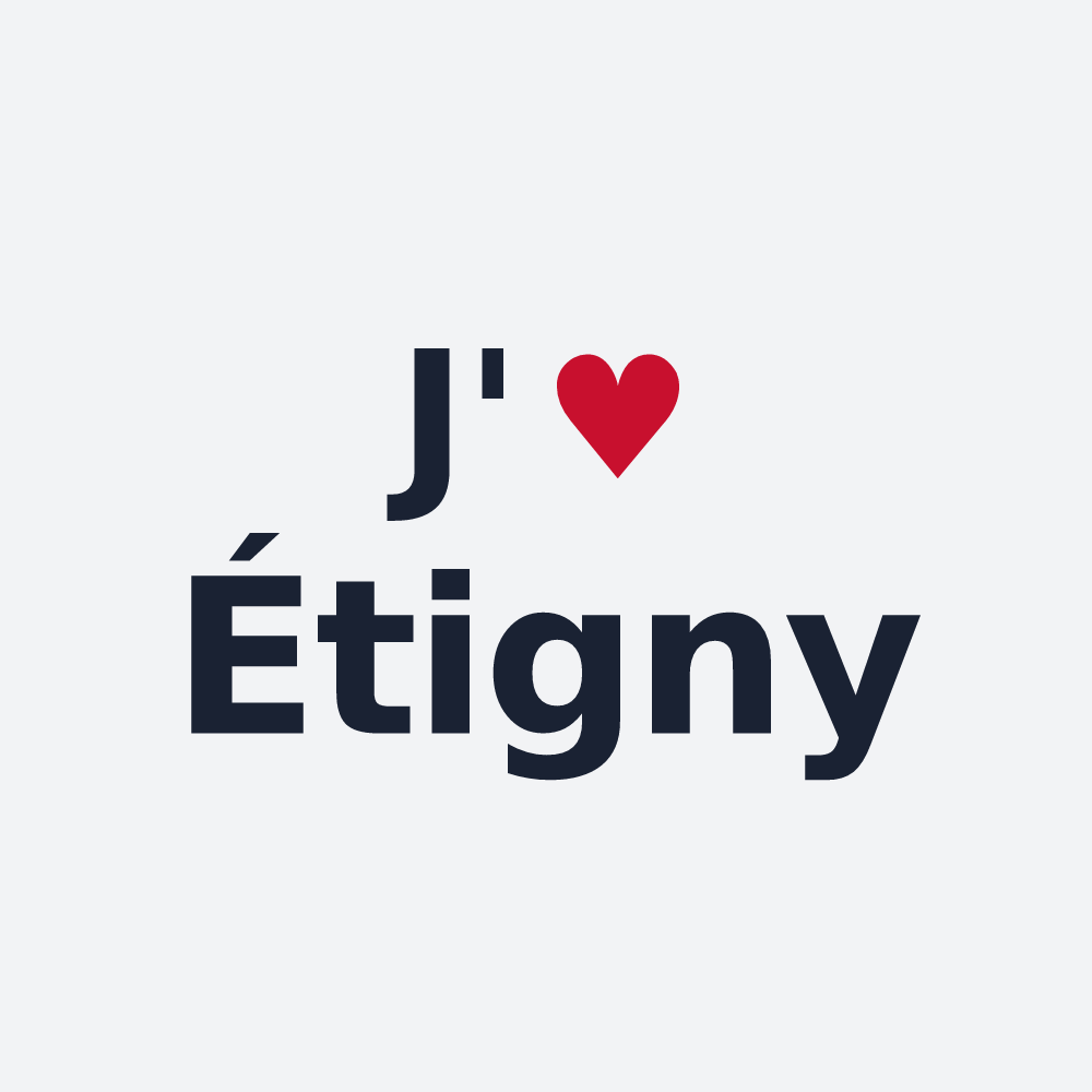 Poster personnalisé Étigny — design J'aime Étigny