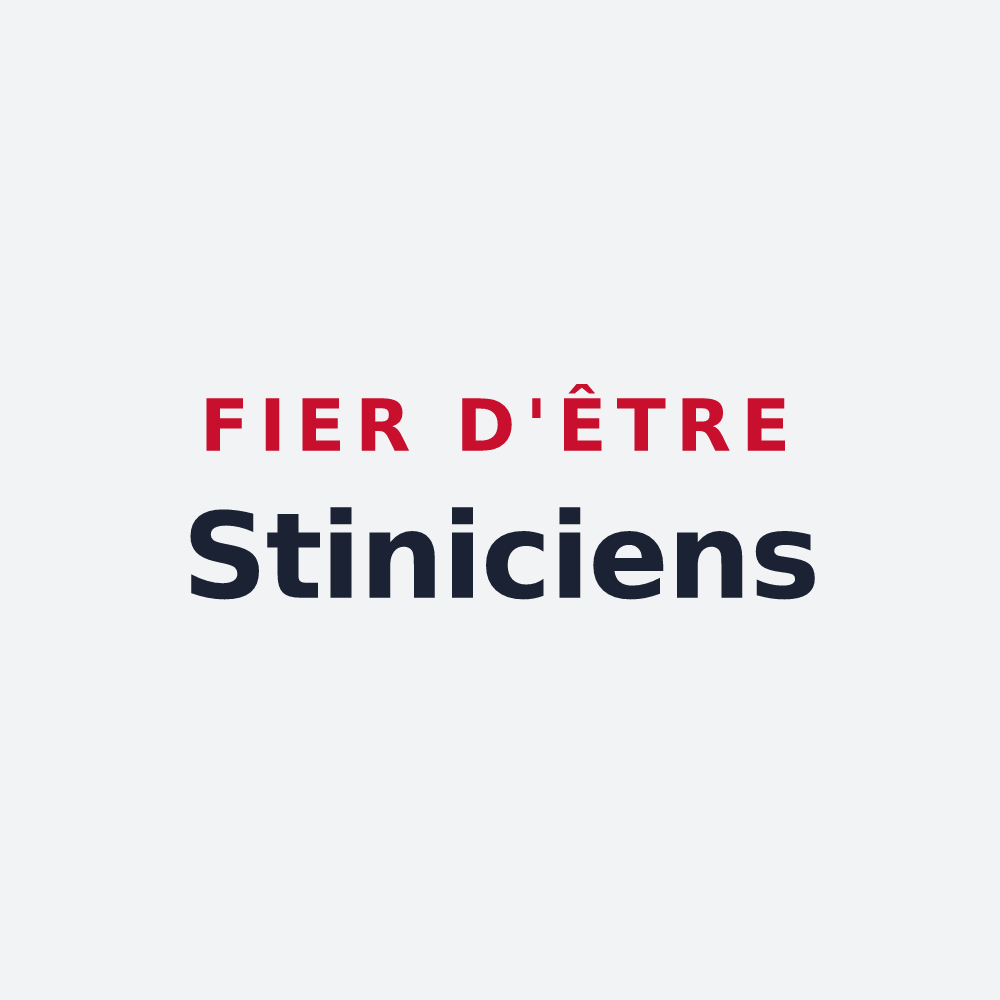 Poster « Fier d'être Stiniciens » — design pour Étigny