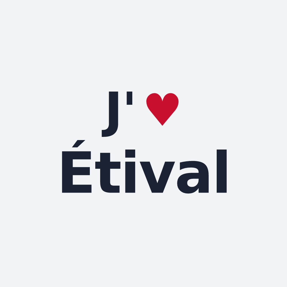 Poster personnalisé Étival — design J'aime Étival
