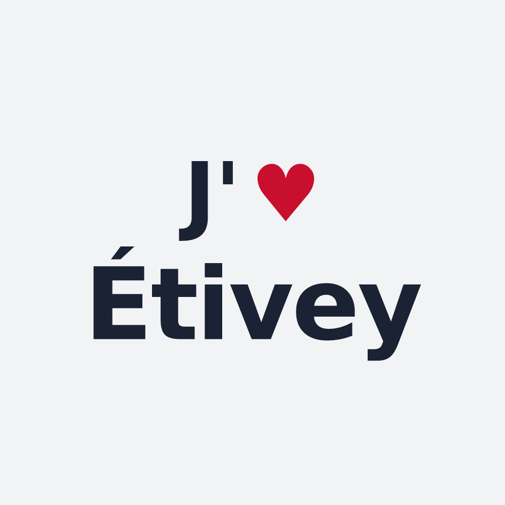 Poster personnalisé Étivey — design J'aime Étivey