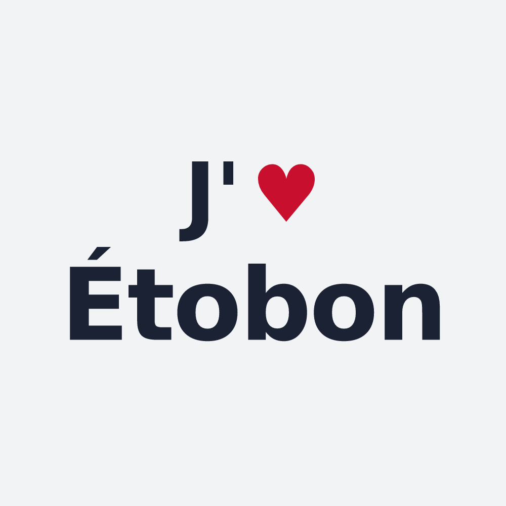 Poster personnalisé Étobon — design « J'aime Étobon » imprimé sur le poster