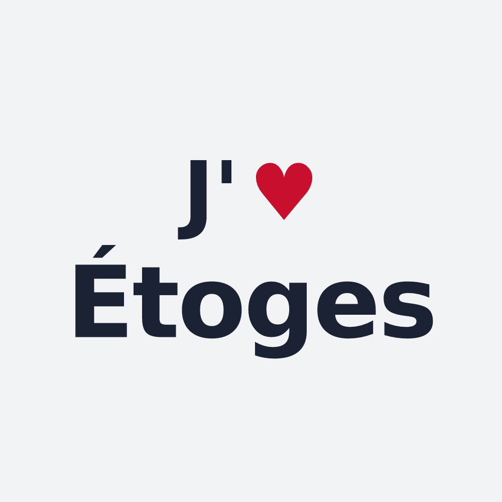 Poster personnalisé Étoges — design J'aime Étoges