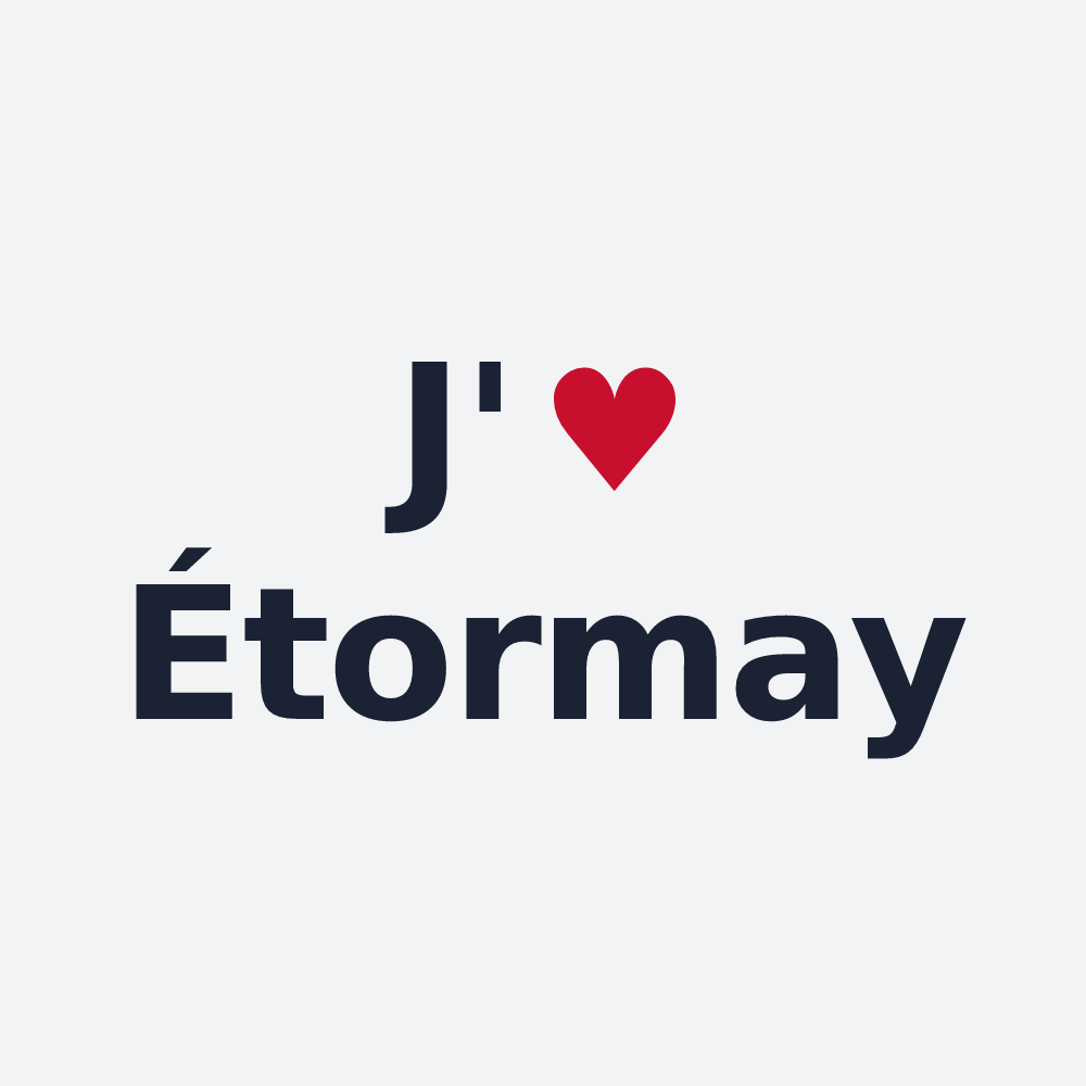 Poster personnalisé Étormay — design « J'aime Étormay » imprimé sur le poster