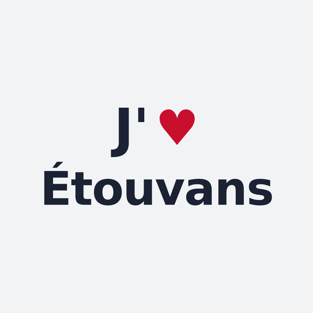 Poster personnalisé Étouvans — design J'aime Étouvans