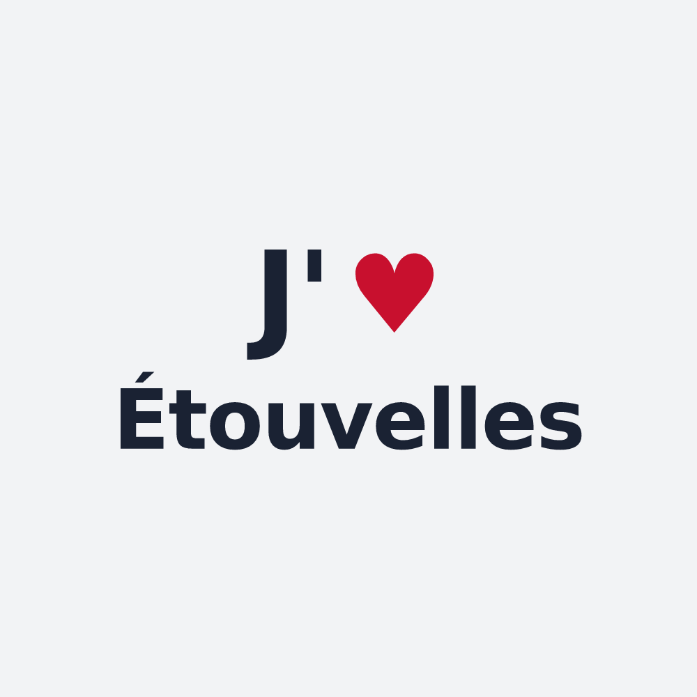 Poster personnalisé Étouvelles — design « J'aime Étouvelles » imprimé sur le poster