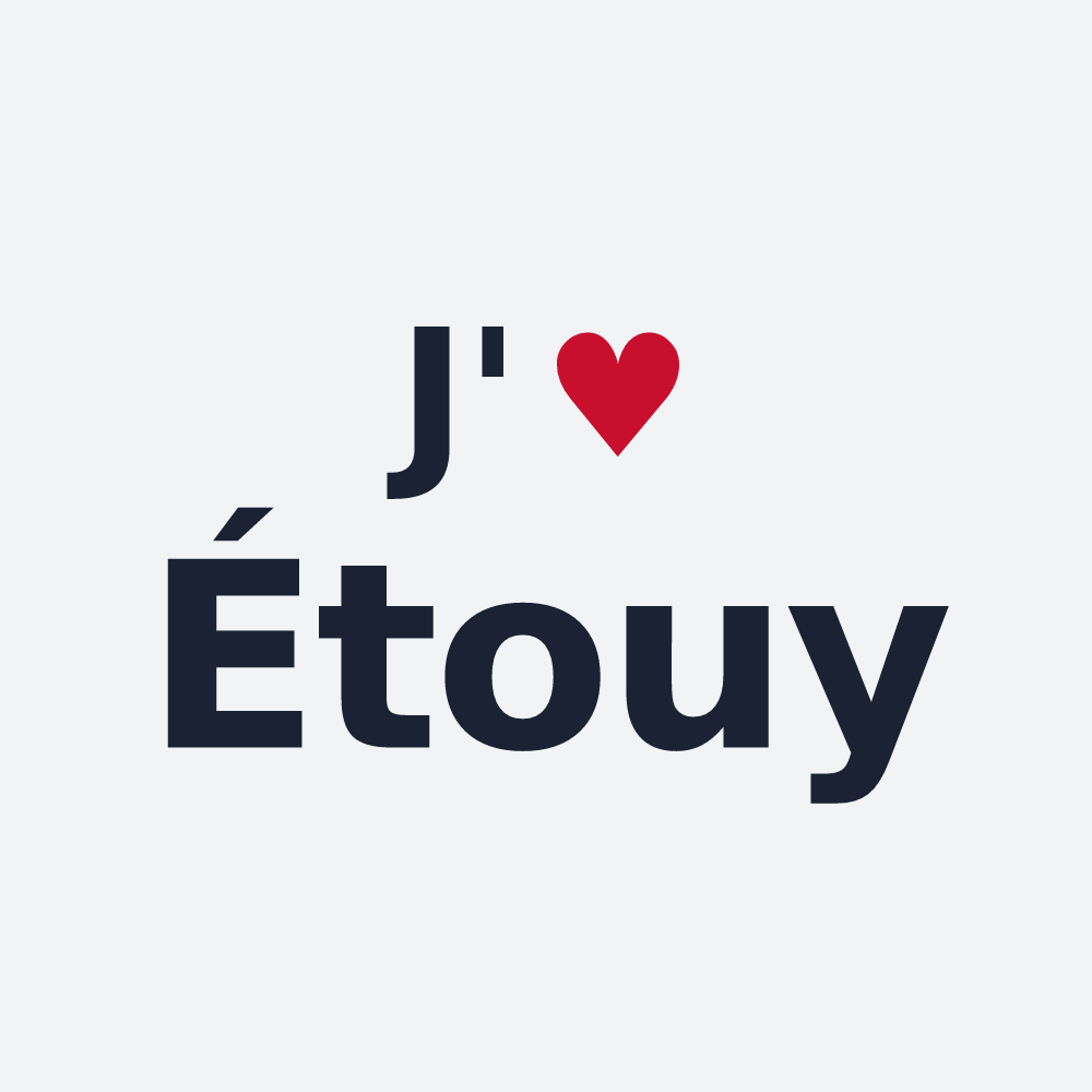 Poster personnalisé Étouy — design J'aime Étouy