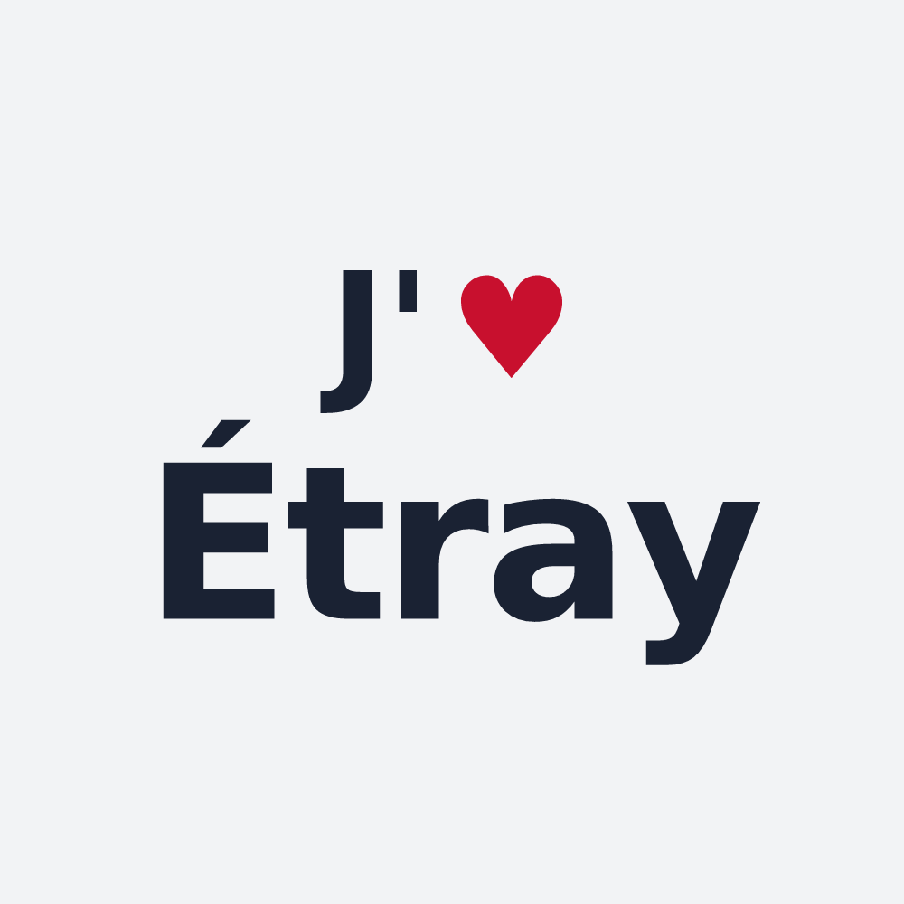 Poster personnalisé Étray — design J'aime Étray