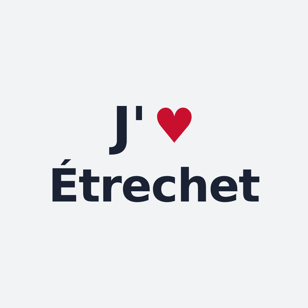 Poster personnalisé Étrechet — design J'aime Étrechet