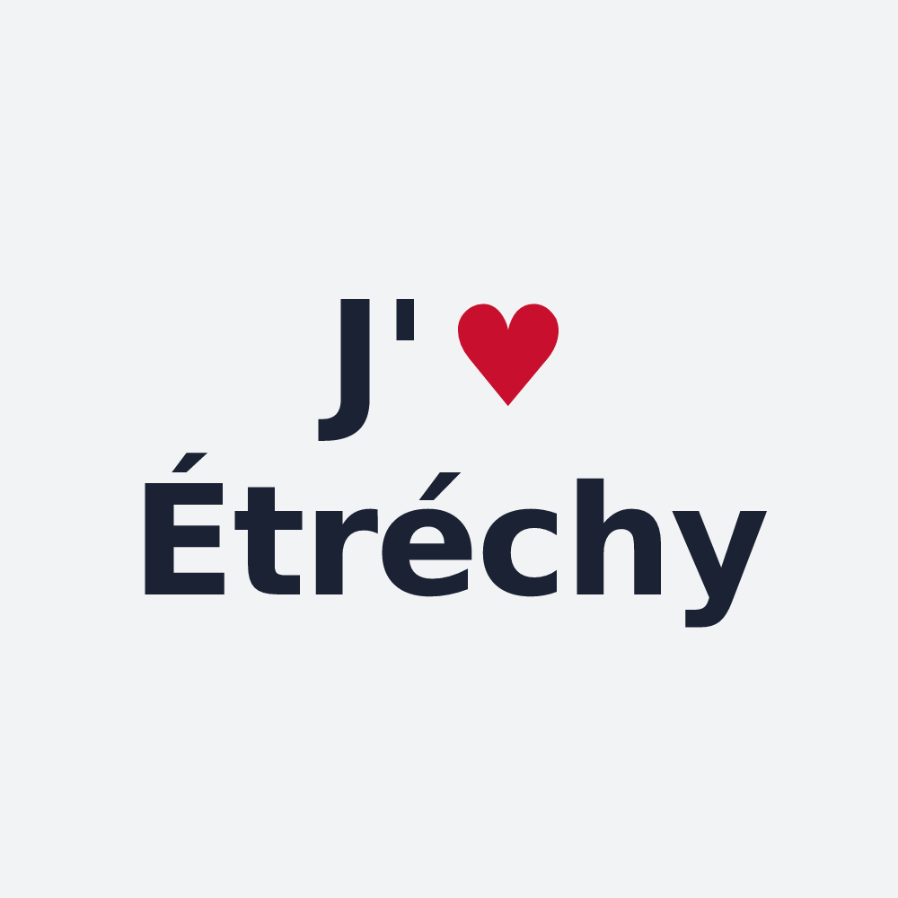 Poster personnalisé Étréchy — design J'aime Étréchy