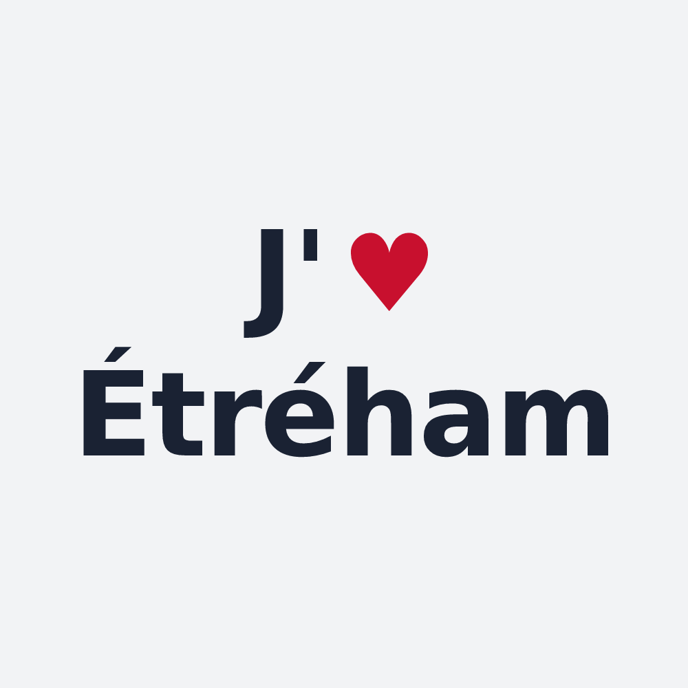 Poster personnalisé Étréham — design J'aime Étréham