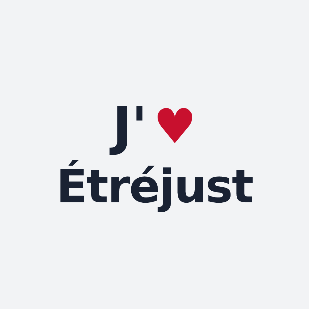 Poster personnalisé Étréjust — design « J'aime Étréjust » imprimé sur le poster
