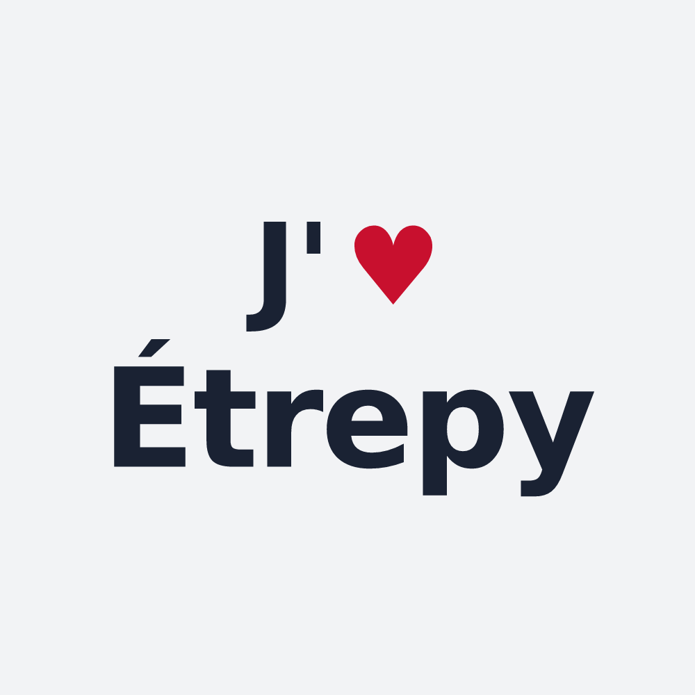 Poster personnalisé Étrepy — design « J'aime Étrepy » imprimé sur le poster