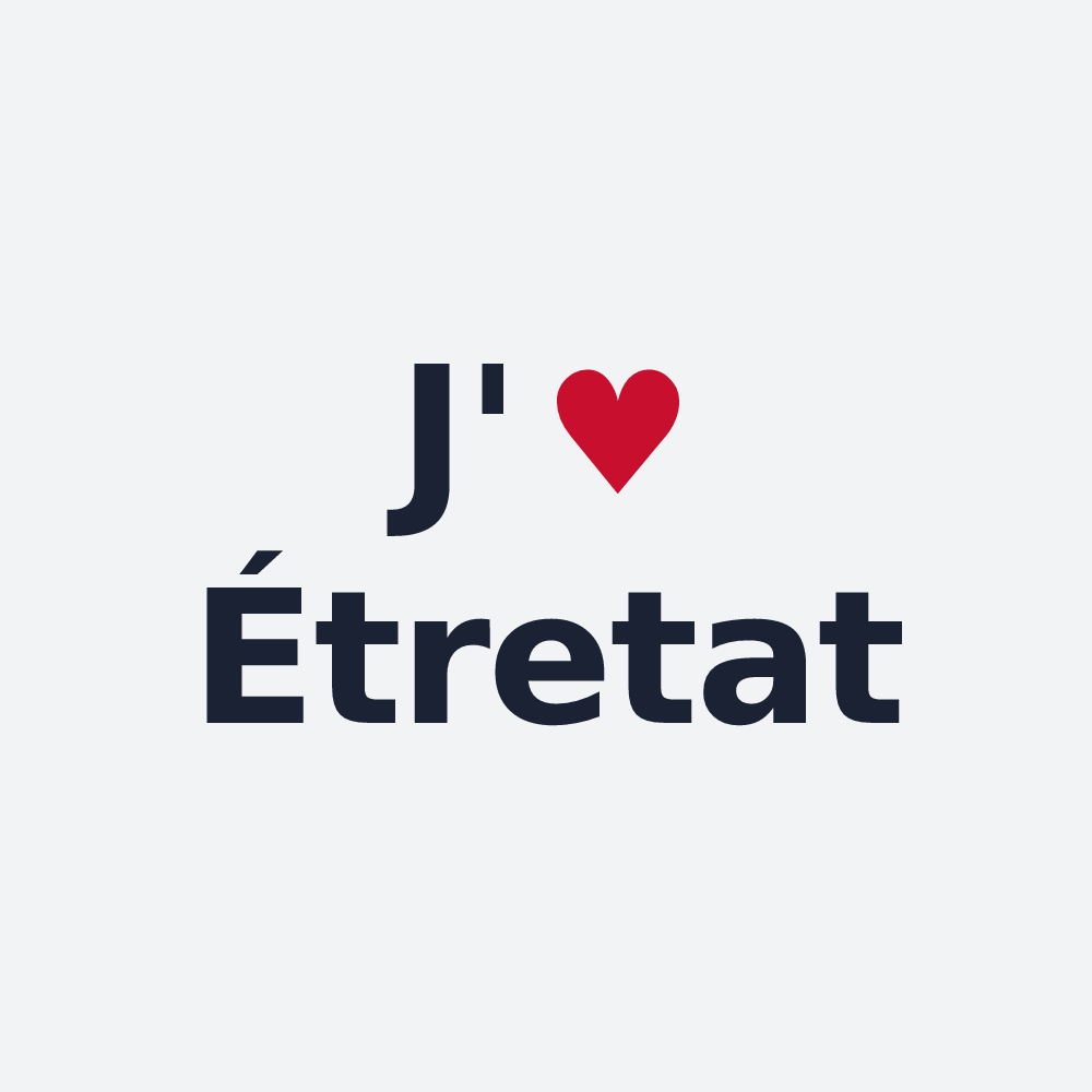 Poster personnalisé Étretat — design J'aime Étretat
