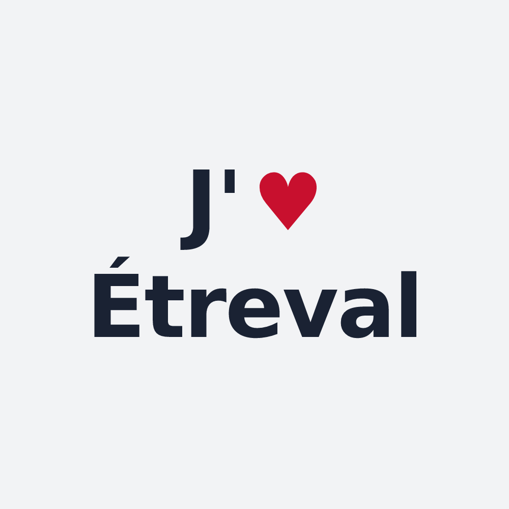 Poster personnalisé Étreval — design J'aime Étreval