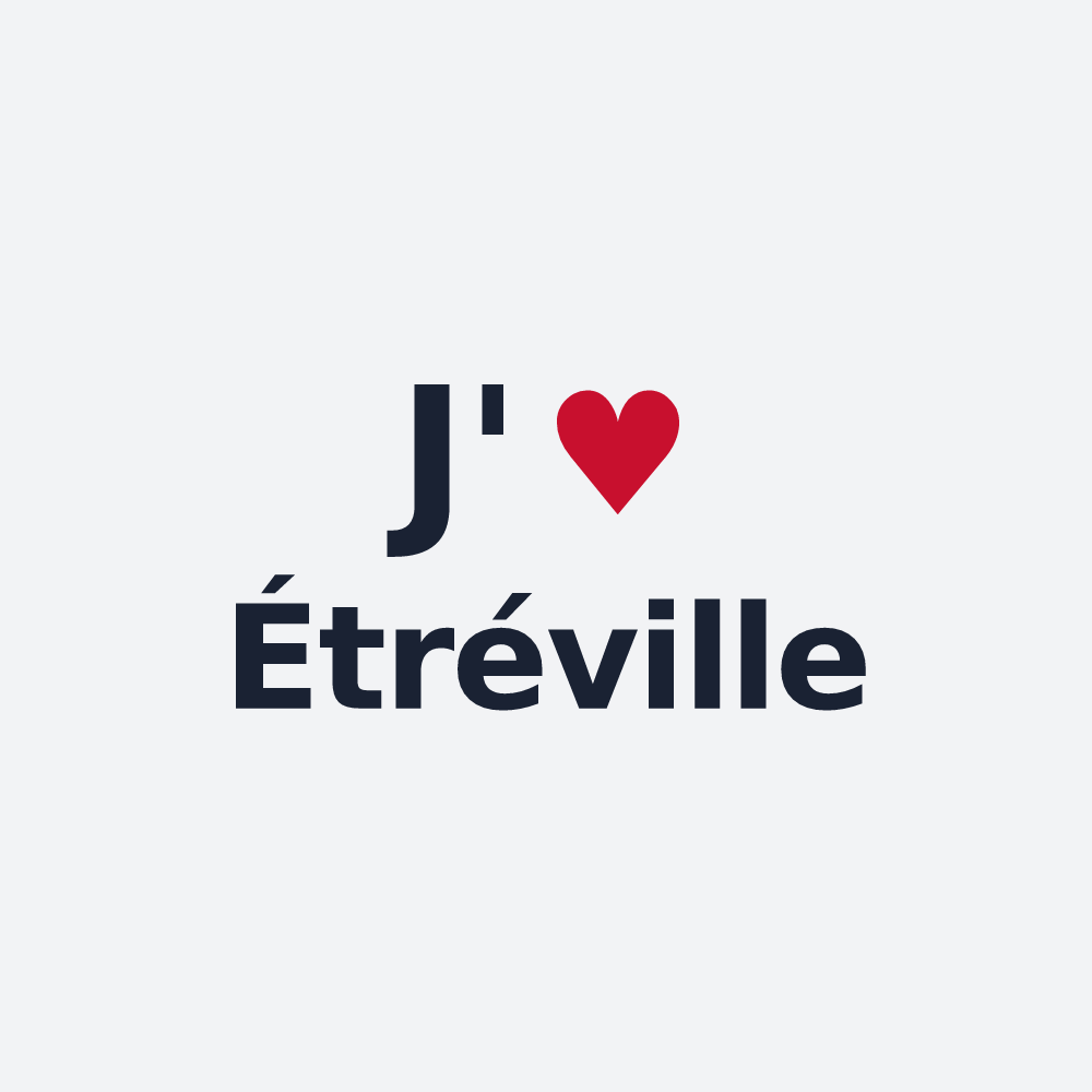 Poster personnalisé Étréville — design J'aime Étréville