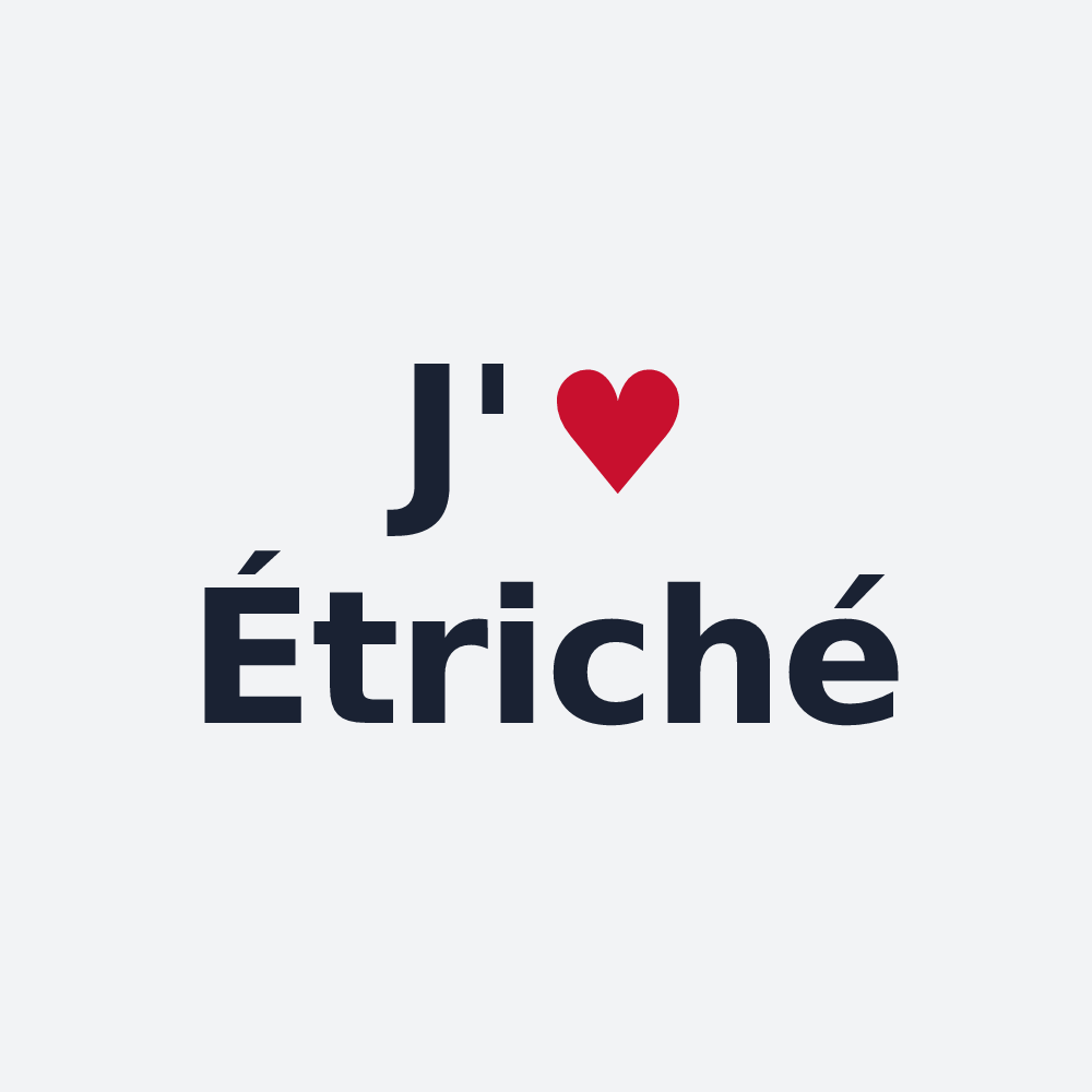 Poster personnalisé Étriché — design « J'aime Étriché » imprimé sur le poster