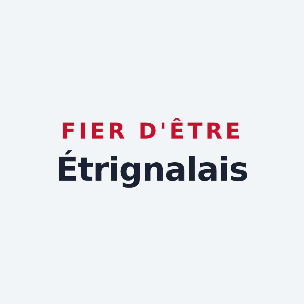 Poster « Fier d'être Étrignalais » — design pour Étrigny