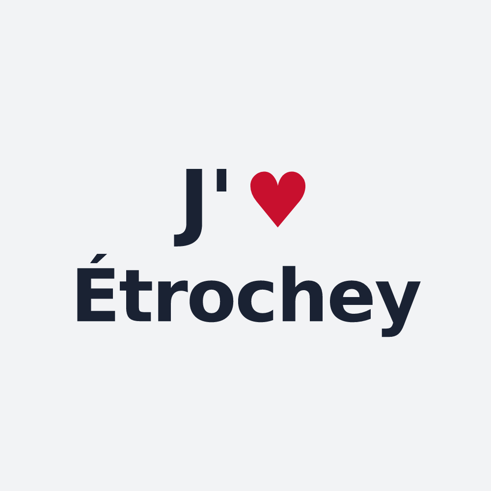 Poster personnalisé Étrochey — design J'aime Étrochey