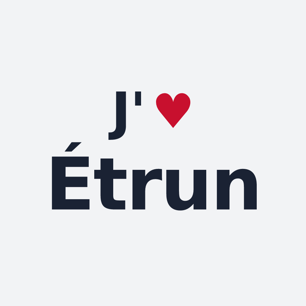 Poster personnalisé Étrun — design J'aime Étrun