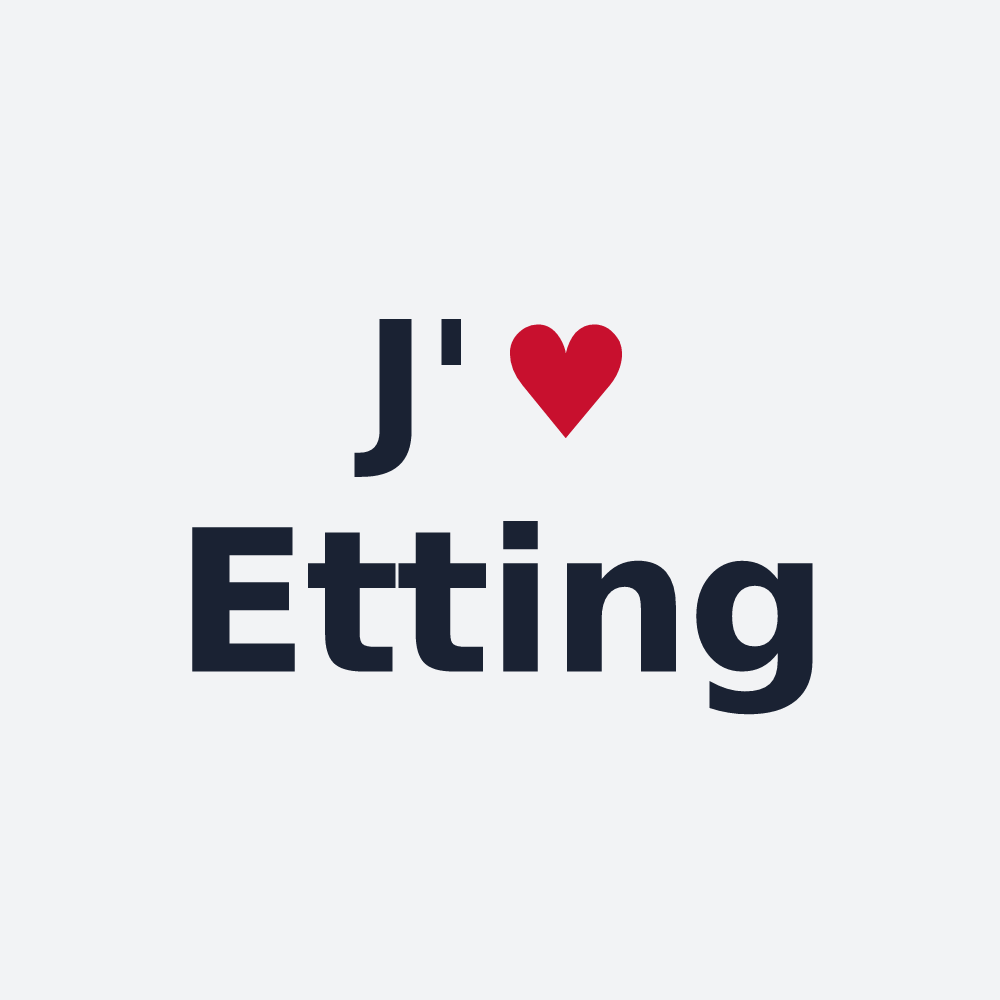 Poster personnalisé Etting — design J'aime Etting