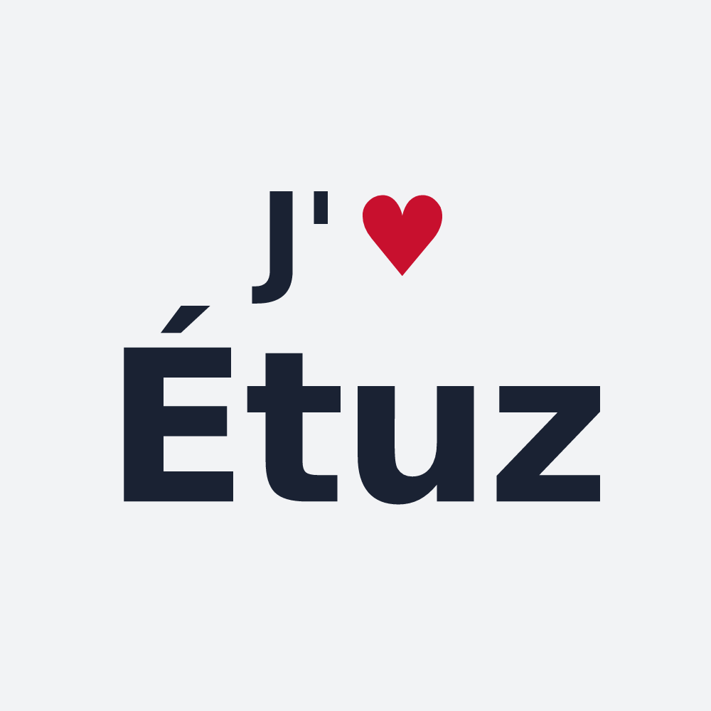 Poster personnalisé Étuz — design J'aime Étuz