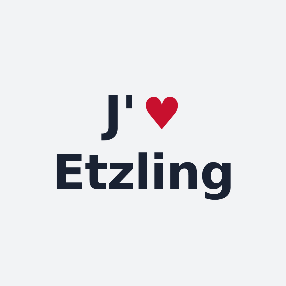 Poster personnalisé Etzling — design J'aime Etzling