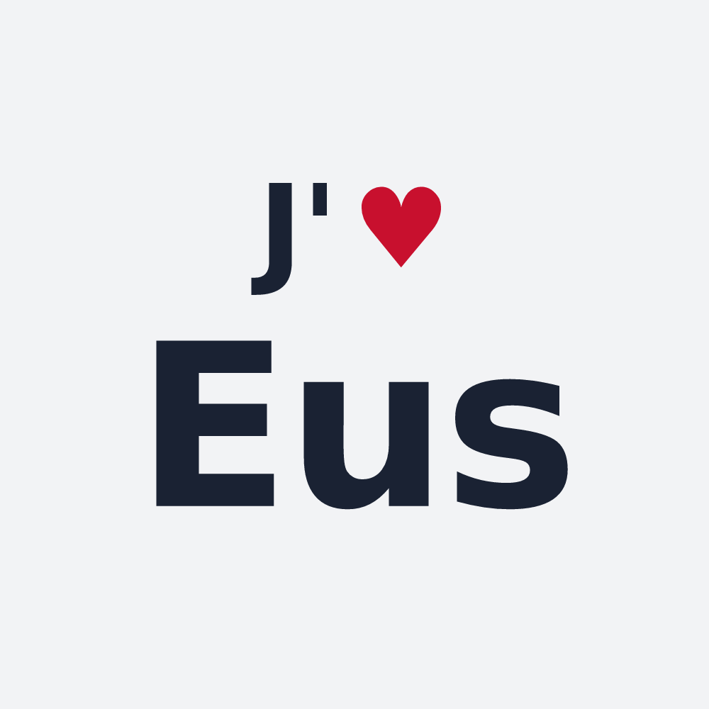 Poster personnalisé Eus — design J'aime Eus