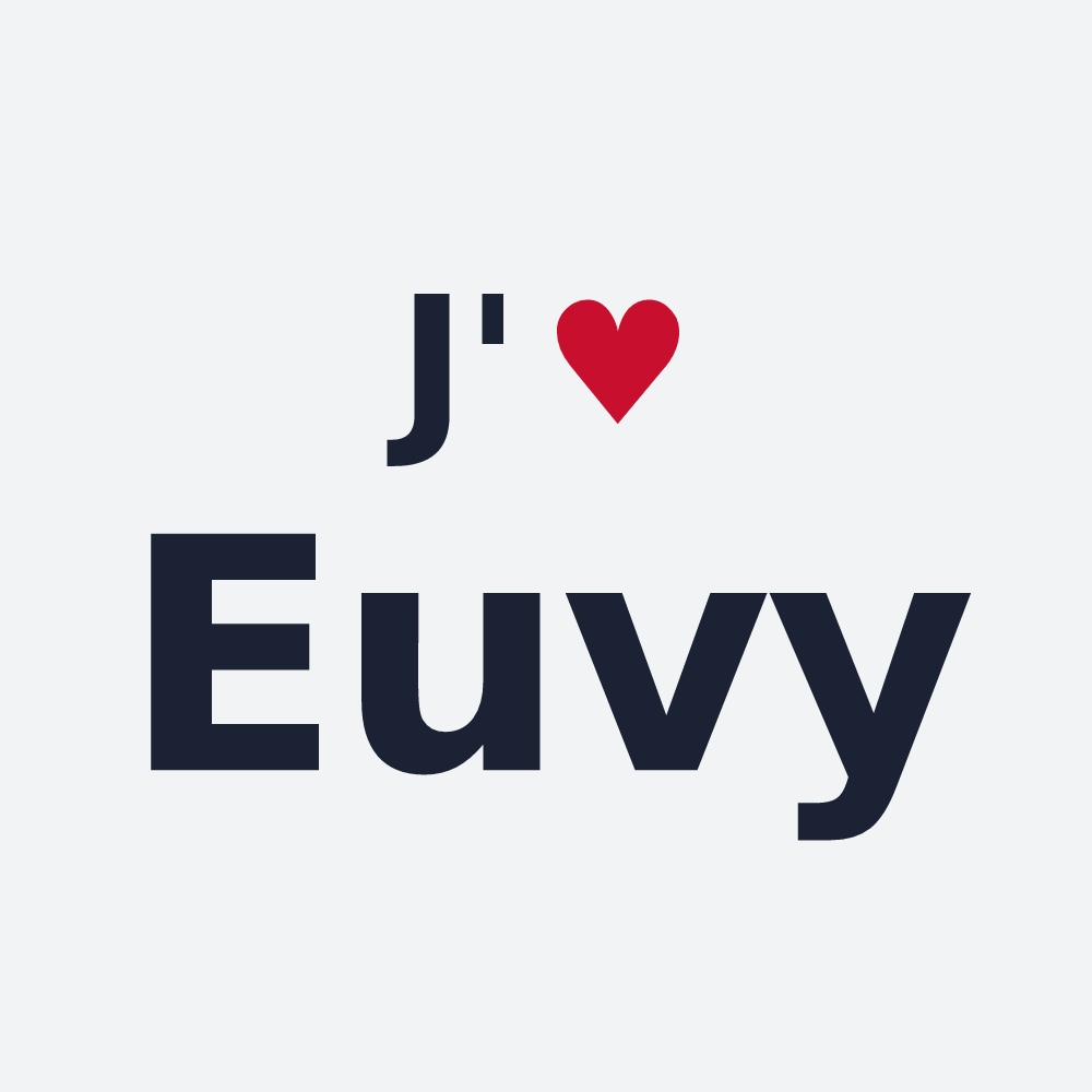 Poster personnalisé Euvy — design J'aime Euvy