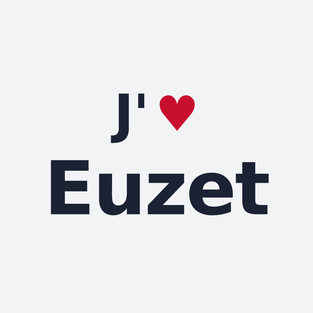 Poster personnalisé Euzet — design J'aime Euzet