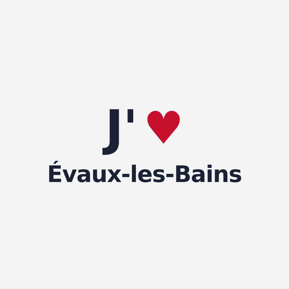 Poster personnalisé Évaux-les-Bains — design J'aime Évaux-les-Bains