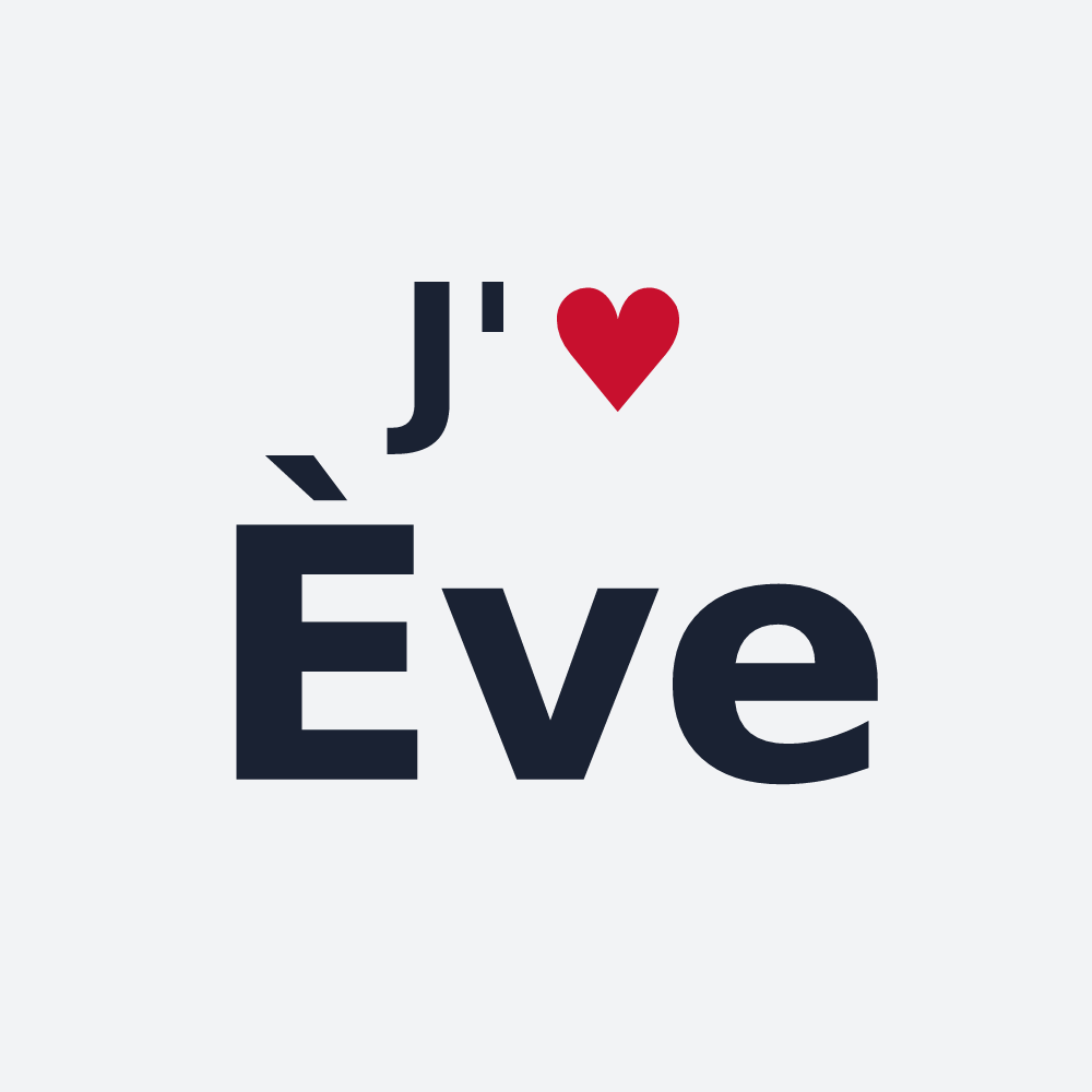 Poster personnalisé Ève — design J'aime Ève