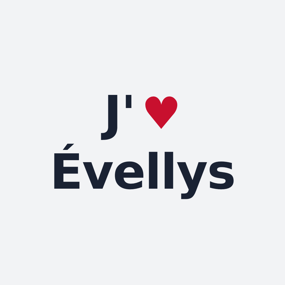 Poster personnalisé Évellys — design J'aime Évellys