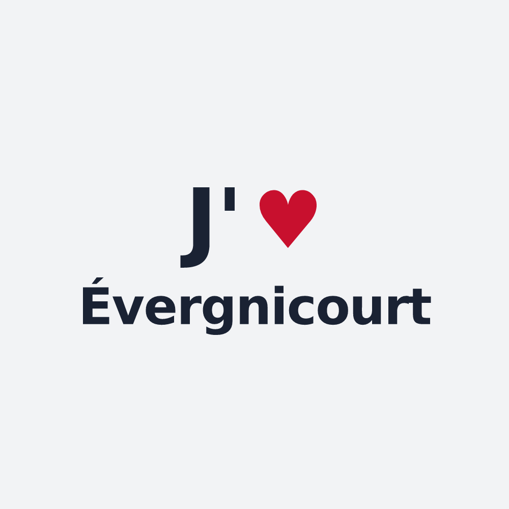 Poster personnalisé Évergnicourt — design J'aime Évergnicourt