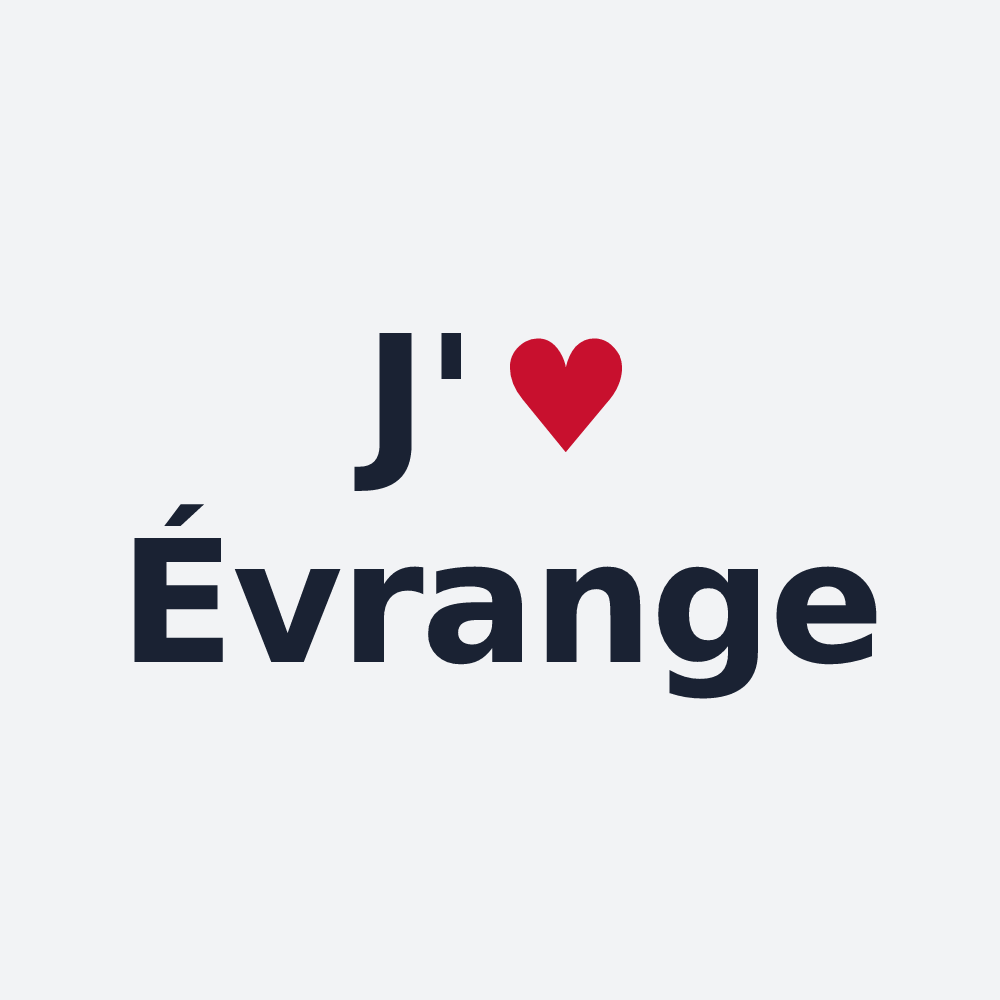 Poster personnalisé Évrange — design J'aime Évrange