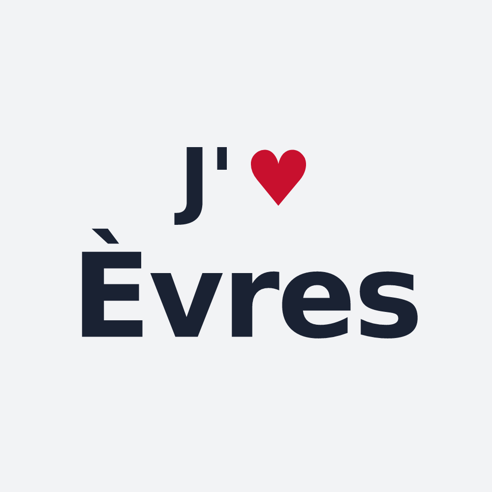 Poster personnalisé Èvres — design J'aime Èvres