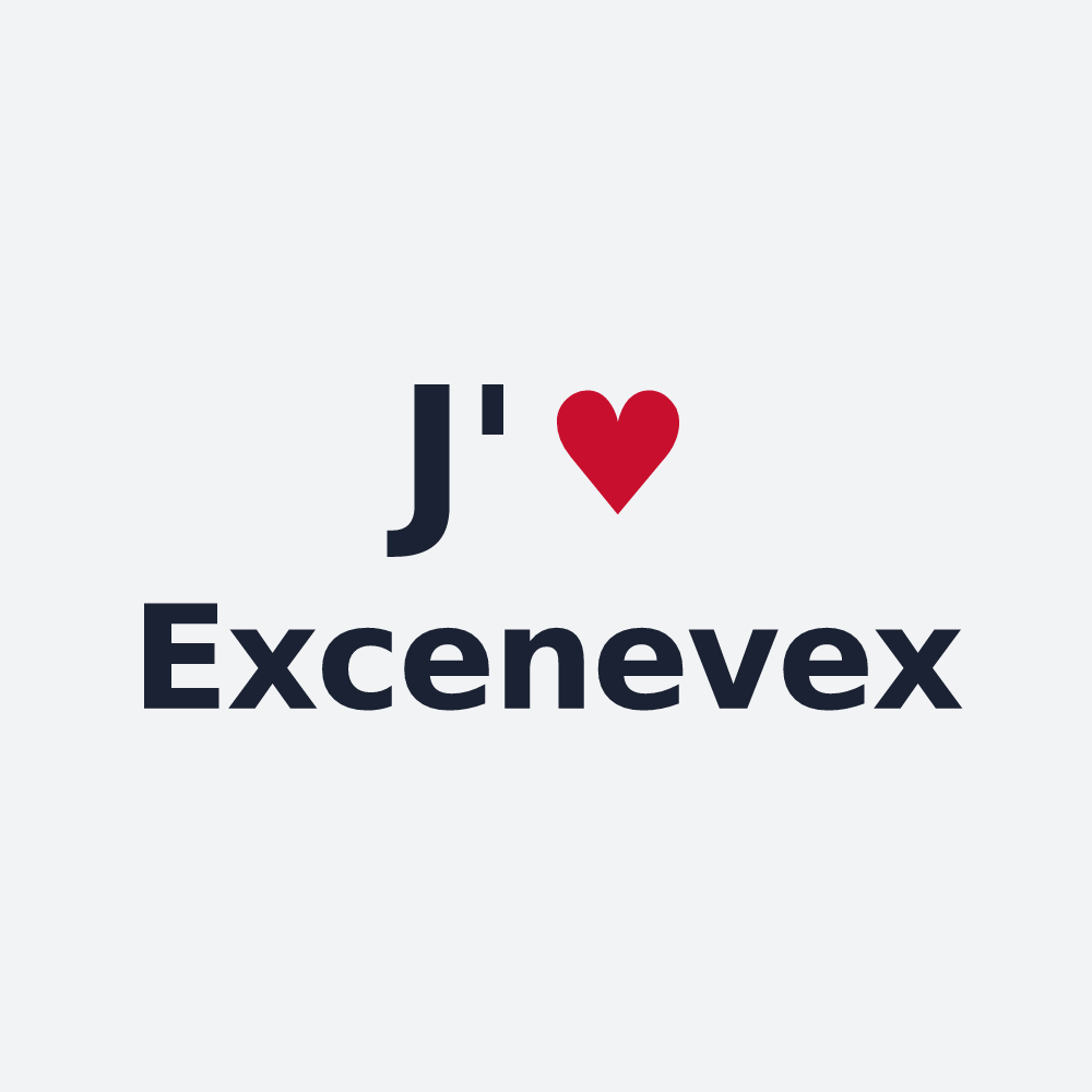 Poster personnalisé Excenevex — design J'aime Excenevex