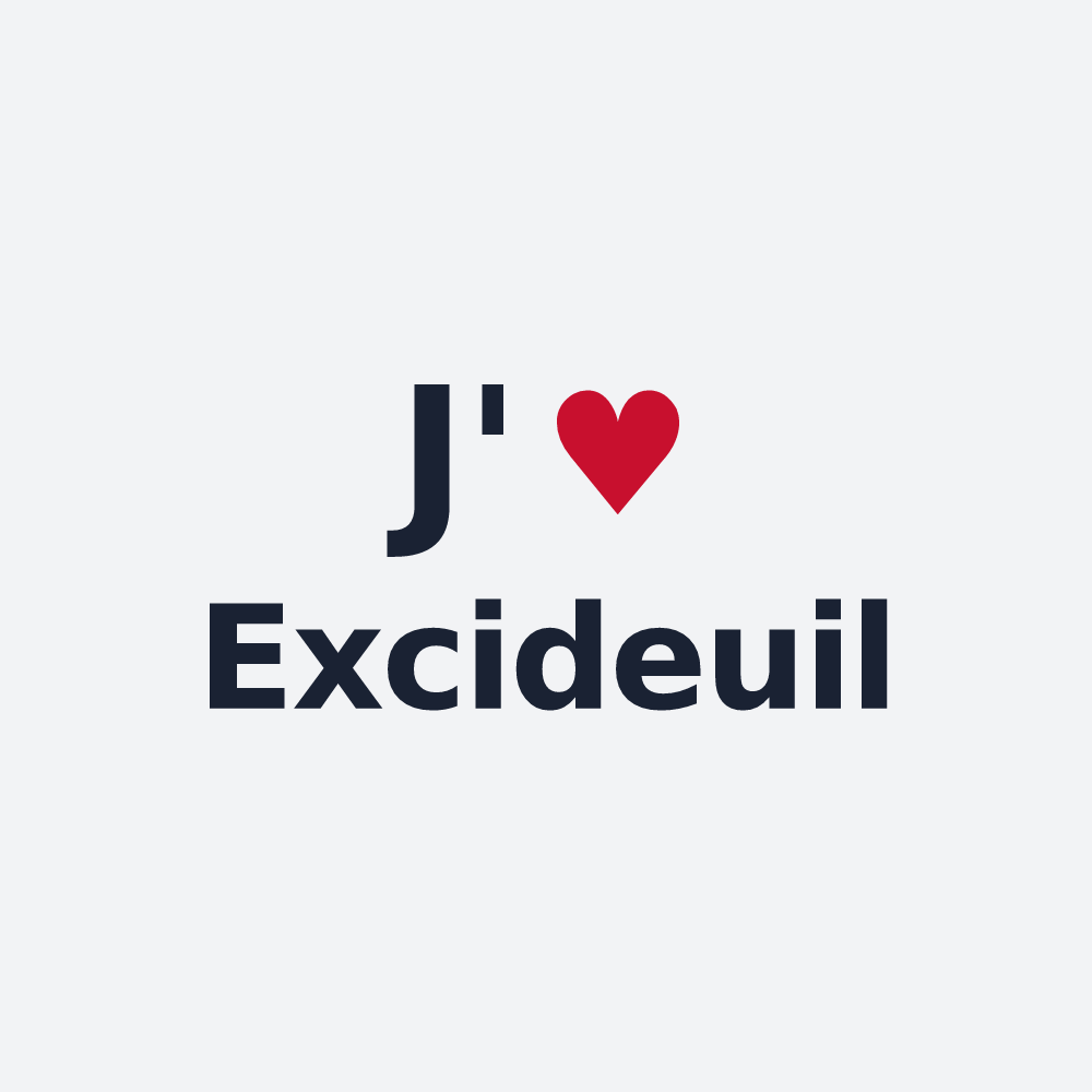Poster personnalisé Excideuil — design J'aime Excideuil