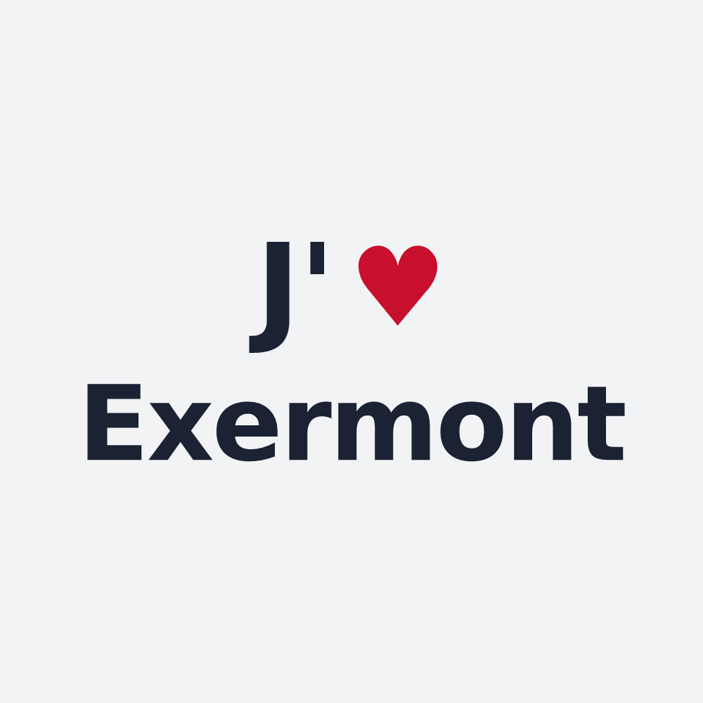 Poster personnalisé Exermont — design J'aime Exermont