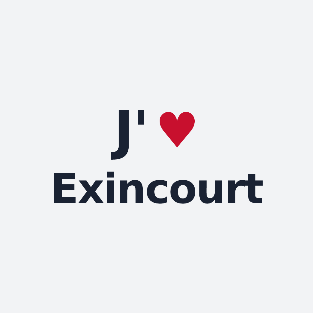 Poster personnalisé Exincourt — design J'aime Exincourt
