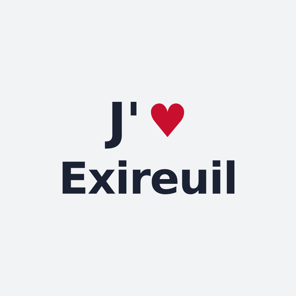 Poster personnalisé Exireuil — design J'aime Exireuil