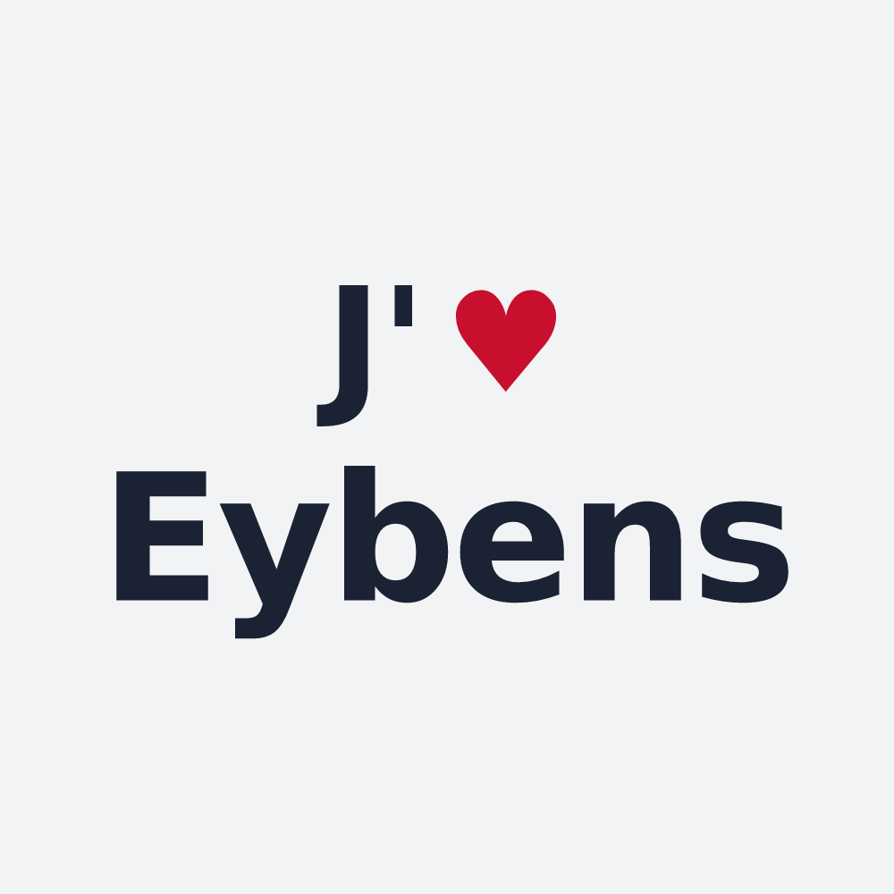 Poster personnalisé Eybens — design « J'aime Eybens » imprimé sur le poster