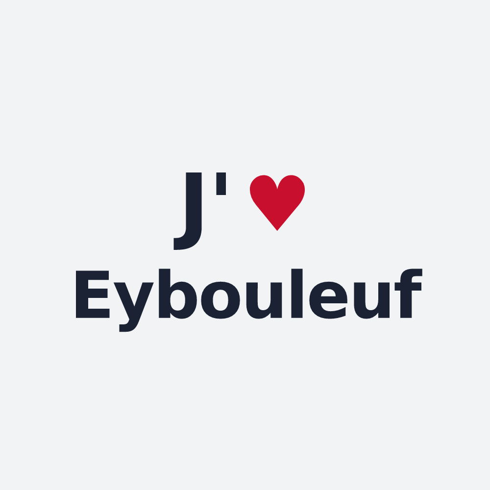 Poster personnalisé Eybouleuf — design J'aime Eybouleuf
