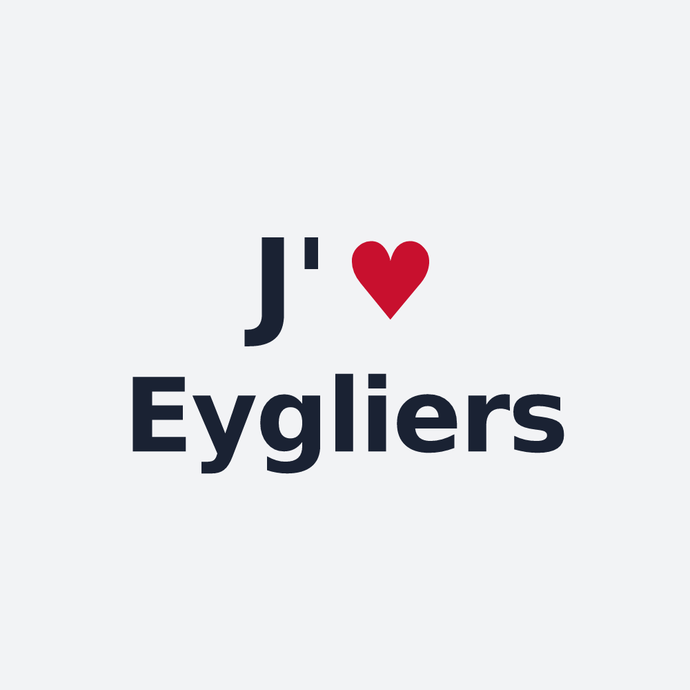 Poster personnalisé Eygliers — design J'aime Eygliers