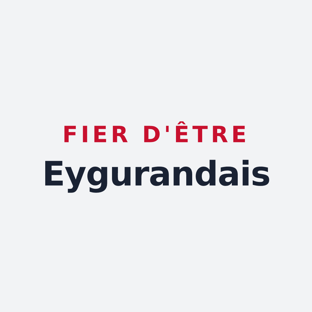Poster « Fier d'être Eygurandais » — design pour Eygurande-et-Gardedeuil