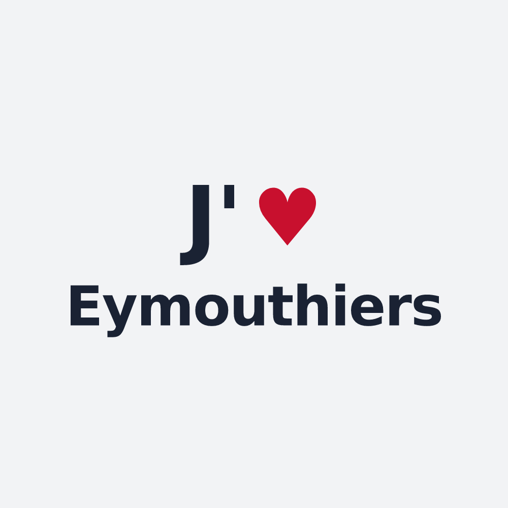 Poster personnalisé Eymouthiers — design « J'aime Eymouthiers » imprimé sur le poster