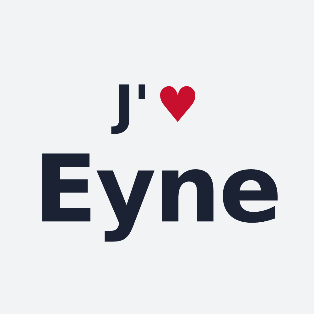 Poster personnalisé Eyne — design J'aime Eyne